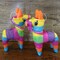 6 Pack 4"X7" Mini Donkey Pinata, Little Rainbow Llama Pinata for Birthday, Cinco De Mayo, Fiestas Decorations Party Favors